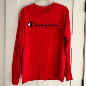Champion Long Sleeve Shirt Cotton Size Medium‎